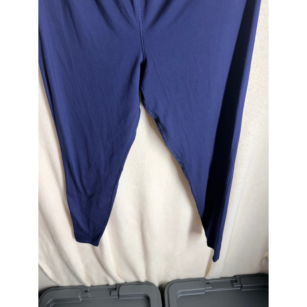 New Directions Studio Womens Navy Blue Elastic Waist Leggings Size L - Picture 3 of 8